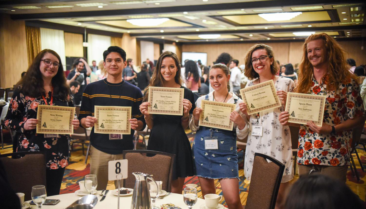 Santa Barbara City College journalism students winning awards.