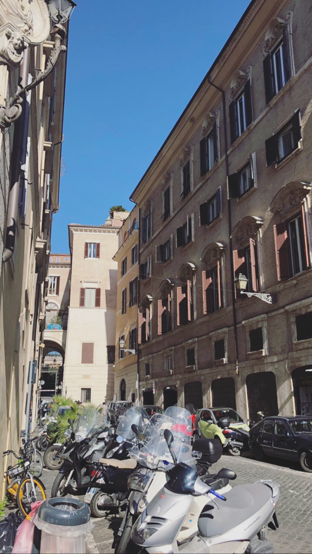 Blue skies in the streets of Rome