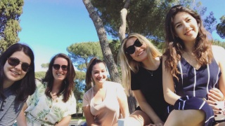 Valeria and friends at Villa Borghese